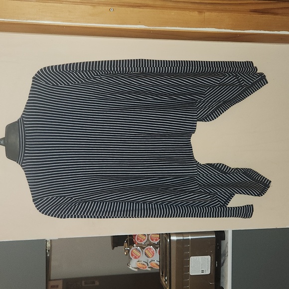 BCBGMAXAZRIA Open Cardigan Angela Women's Striped Long Sleeve Navy-White Sz XS - Picture 5 of 5